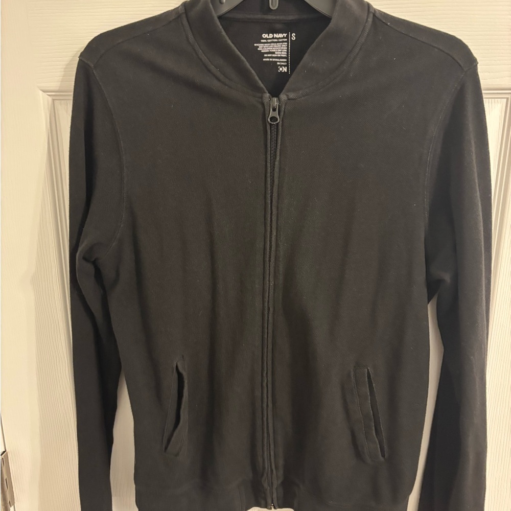 Old Navy Unisex Black Zip-Up Sweater/jacket-Small